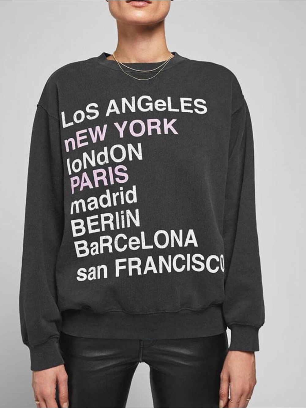 ANINE BING
CITY LOVE SWEATSHIRT